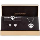 Silver Plated Crystal Heart Trio Set - Gift Boxed
