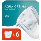 Oria Water Filter Jug 2.8L Capacity + 6 Months Evolve+ Filters, White