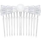 Pearl And Cubic Zirconia Bgauette Hair Comb - Gift Pouch