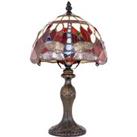 Hand Crafted Stained Glass Dragonfly Tiffany Table Lamp