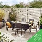 Antigua 6 Seater Rattan Outdoor Garden Dining Set, PE Rattan, 6 Seat Garden Table And Chair Set, Weather Resistant