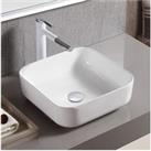 White Ceramic Square Vessle Sink