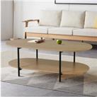 Double-Tier Oval Shape Coutertop Coffee Table