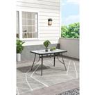 Garden Rectangular Tempered Glass Coffee Dining Table