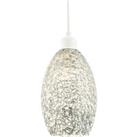Industrial and Contemporary Twisted Wire Mesh Metal Light Shade in Shiny Silver