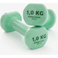 Fitness 1 kg Dumbbells Twin-pack - Green