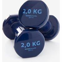 Fitness 2 kg Dumbbells Twin-pack - Navy Blue