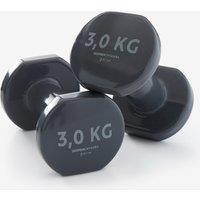 3 kg Fitness Dumbbells Twin-pack - Grey