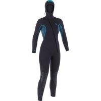 Women's Diving Wetsuit With Hood 7.5mm Neoprene - Scd 500 Black And Blue