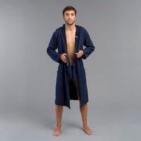 Men's Organic Cotton Pool Bathrobe - Dark Blue