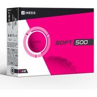 Golf Balls X12 - Inesis Soft 500 Pink