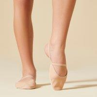 Microfibre Rhythmic Gymnastics Demi-pointe Shoes - Beige