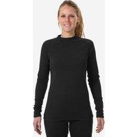 Women's Warm. Comfortable Thermal Ski Base Layer 100 - Black