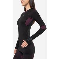 Womens Soft And Seamless Thermal Ski Base Layer Top Bl 500 - Black / Purple