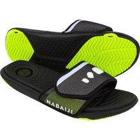 Men's Pool Sandals Slap 900 Soft Black Yellow