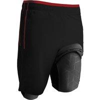 Adult 3-in-1 Football Shorts Traxium - Black/red
