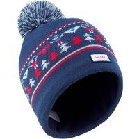 Kids Ski Hat Jacquard - Navy Blue