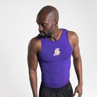 Men's Slim Fit Basketball Base Layer Jersey Ut500 - NBA Los Angeles Lakers