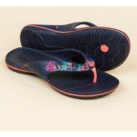 Womens Poolside Flip-flops Tonga 500 Tra Navy Coral