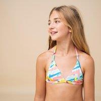 Girl's Triangle Swimsuit Top Tea 100 White