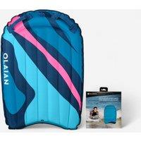 Beginner Inflatable Bodyboard - Compact Camo Blue Pink (25-90 kg)