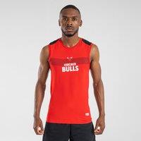 Adult Sleeveless Basketball Base Layer Jersey Ut500 - NBA Chicago Bulls/red