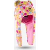 Kids Ski Hat - Peruvian Bear - Pink Blue Yellow