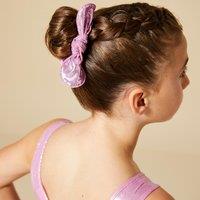 Girls' Gym Bow Scrunchie - Glittery Pink