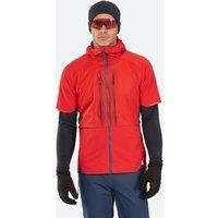 Men's Pacer Short-sleeved Cross Country Ski Jacket - Red And Navy Blue