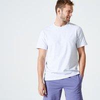 Men's Fitness T-shirt 500 Essentials - Pale Grey