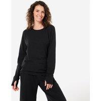 Long-sleeved Gentle Yoga Cotton T-shirt - Black