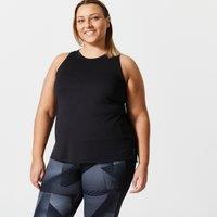 Women's Cardio Fitness Plus Sized Straight Cut Tank Top - Black