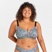 Women's Plus Size Swimsuit Top - Astrid Paisley Khaki