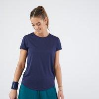 Women's Tennis Quick-dry Crew Neck T-shirt Essential 100 - Navy