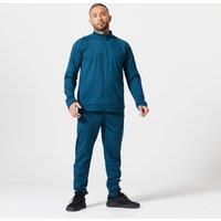 Men's Breathable Slim-fit Zipped Fitness Tracksuit - Turquoise