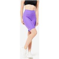 Women's High-waisted Cardio Fitness Bike Shorts - Purple