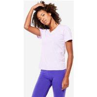 Women's V-neck Fitness T-shirt 500 - Mauve