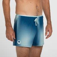 Mens Short Swimming Shorts 100 Camo Blue