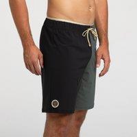 Mens Long Swim Shorts 100 Black Grey