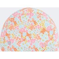 Mesh Swim Cap - Printed Fabric - Size S - Pantai Pink