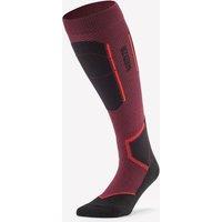 Adult Merino Wool Ski Socks 500 - Burgundy