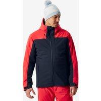 Men's Warm And Waterproof Ski Jacket. 500-navy Blue And Red