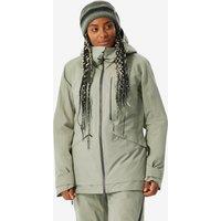 Womens Warm And Versatile Ski Jacket Fr100 - Sage Green