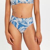 Women's High-waisted Briefs Swimsuit Bottoms - Nora Palmer Blue