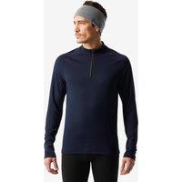 Mens Skiing Thermal Base Layer. 1/2 Zip Top - Bl 500 - Navy Blue