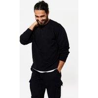 Men's Warm Brushed Fleece Sweatshirt - Black