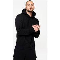 Men's Warm Brushed Fleece Hooded Sweatshirt - Black