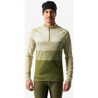 Mens Thermal Base Layer Ski Top 1/2 Zip Bl 500 - Beige