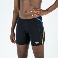 Men's Long Boxer Swim Shorts Speedo Boost Black Yellow