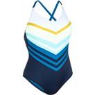 Refurbished Womens 1-piece Swimming Swimsuit Lila Sharp - Navy - B Grade